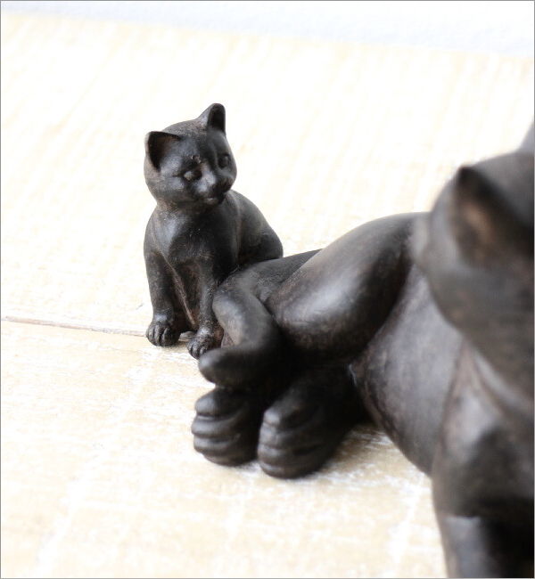 猫 置物 おしゃれ アンティーク 小さい 樹脂 ねこ ネコ オブジェ