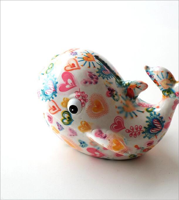 貯金箱 おしゃれ かわいい 陶器 くじら 鯨 オブジェ 置物 可愛い