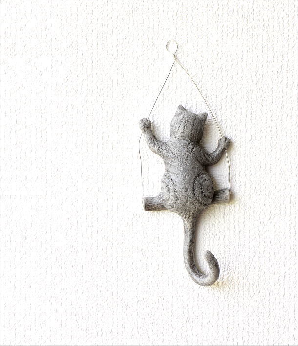 壁掛けフック おしゃれ ウォールフック 猫雑貨 ねこ 壁掛けキーフック