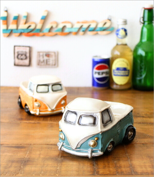 貯金箱 車 置物 オブジェ おしゃれ かわいい 500円玉 バン トラック