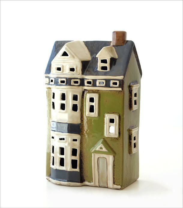 キャンドルホルダー 陶器 家 おしゃれ 北欧 おうち 置き物 置物