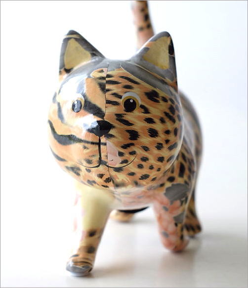 貯金箱 おしゃれ 陶器 猫 ねこ キャット オブジェ 置物 かわいい