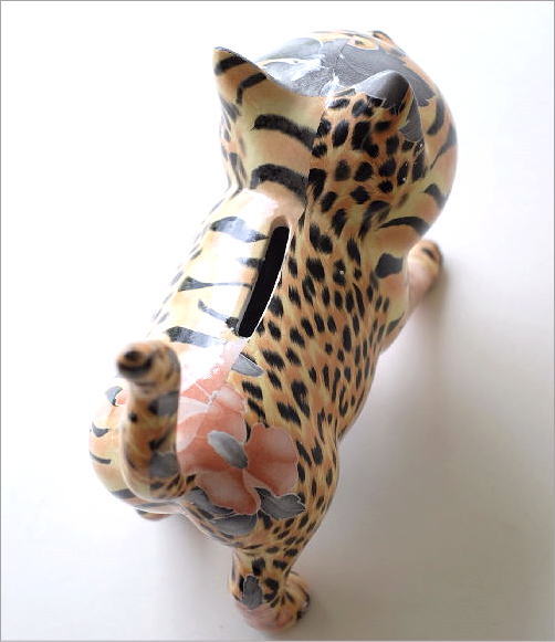 貯金箱 おしゃれ 陶器 猫 ねこ キャット オブジェ 置物 かわいい