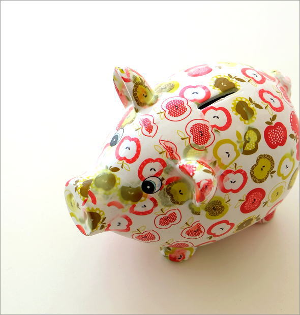 ブタ　豚　貯金箱　陶器　置物　インテリア　工芸品　美術品　A2823 貯金箱 かわいい 陶器 ブタ 豚 オブジェ 置物 可愛い 動物 アニマル