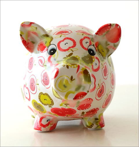 貯金箱 かわいい 陶器 ブタ 豚 オブジェ 置物 可愛い 動物 アニマル