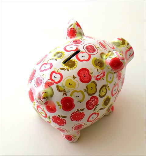 貯金箱 かわいい 陶器 ブタ 豚 オブジェ 置物 可愛い 動物 アニマル