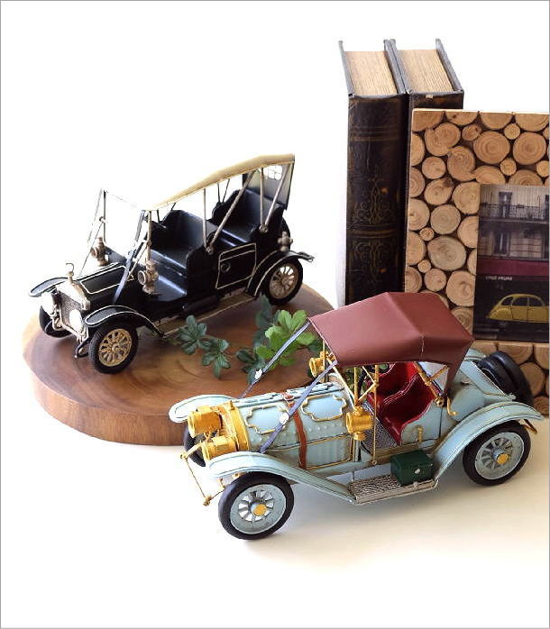 レトロ車　置き物 置物 オブジェ クラシックカー おもちゃ アンティーク おしゃれ レトロ
