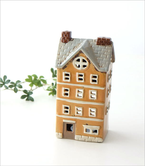 キャンドルホルダー 陶器 家 おしゃれ 北欧 おうち 置き物 置物