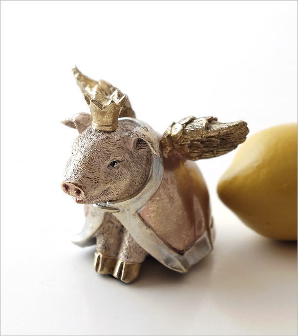 ぶた 置物 置き物 オブジェ 雑貨 ブタ 豚 かわいい 天使