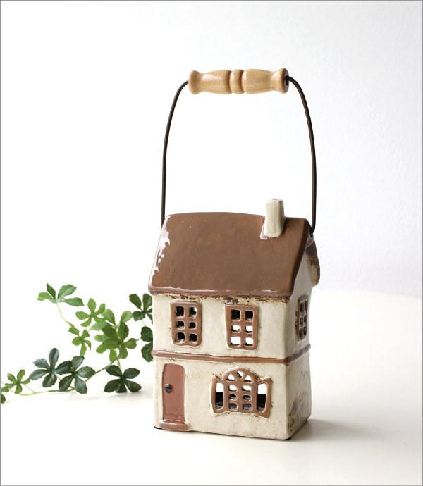 キャンドルホルダー 家 おうち 陶器 アンティーク 北欧 おしゃれ 屋外