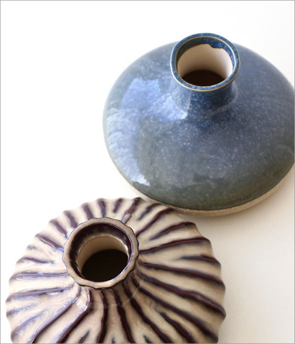 一輪挿し 陶器 花瓶 おしゃれ 枝物 ドライフラワー 生花 可愛い 北欧