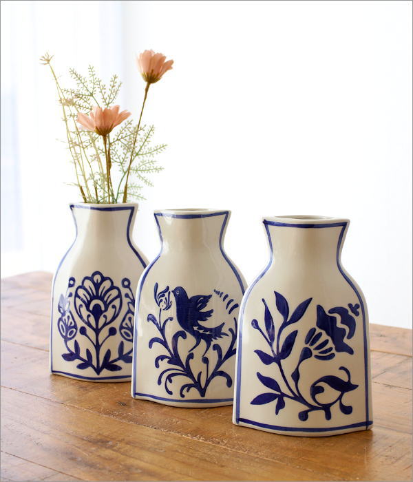 一輪挿し 陶器 磁器 花瓶 花びん おしゃれ 卓上 枝物 花挿し 焼き物