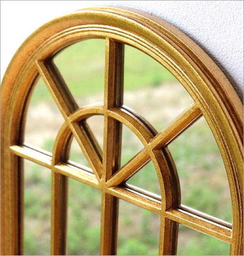 鏡 壁掛けミラー 壁飾り おしゃれ アンティークゴールド ウォール