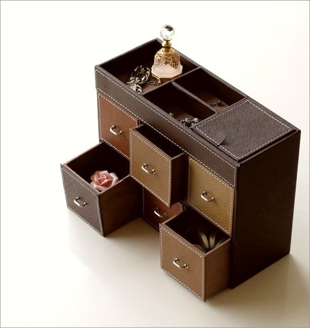 ハート型引き出しの木製小物入れ　ジュエリーボックス アクセサリーケース アクセサリー 収納 小物入れ アクセサリーボックス