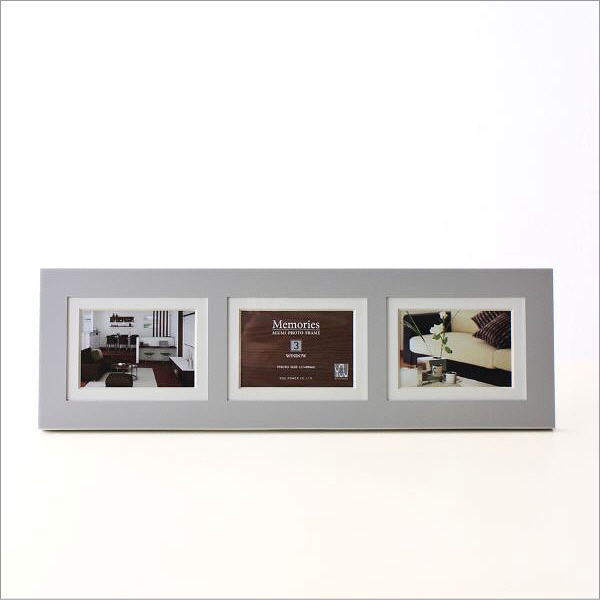 フォトフレーム 写真立て 複数 おしゃれ L判 L版 壁掛け 卓上 3枚 3面