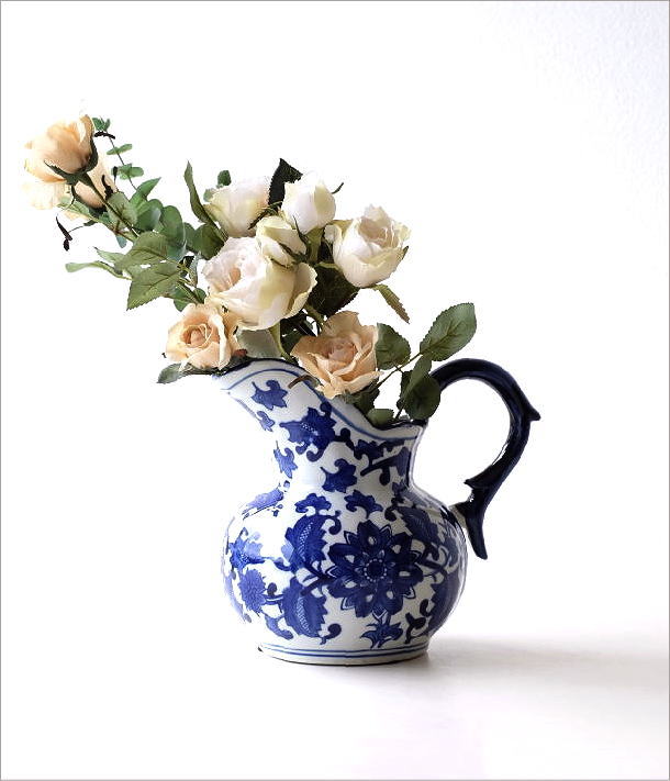 フラワーベース 花瓶 花びん 陶器 花器 おしゃれ シノワズリ