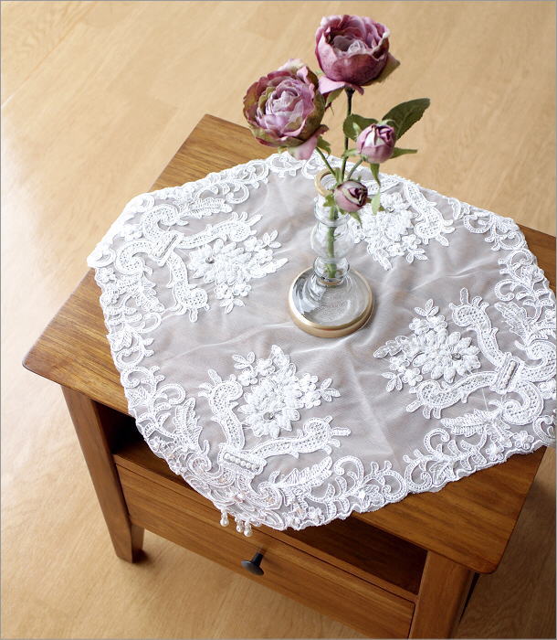 テーブルランナー おしゃれ テーブルセンター 花柄 エレガント レース
