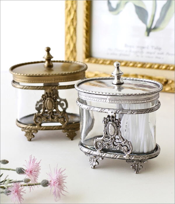 小物入れ ガラス ふた付き おしゃれ アクセサリーケース 蓋付き 真鍮