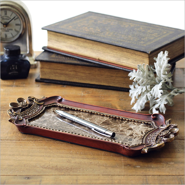 トレー トレイ アクセサリートレイ おしゃれ アンティーク 大理石風