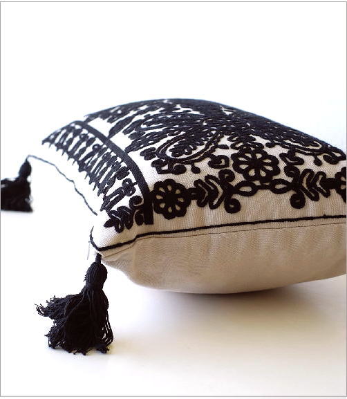 クッション 30×50cm クッションカバー ソファ 刺繍 おしゃれ 長方形