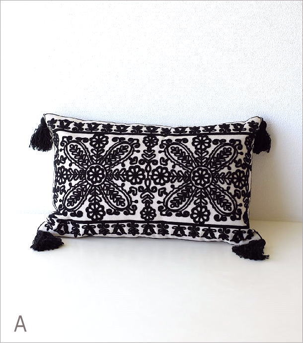 クッション 30×50cm クッションカバー ソファ 刺繍 おしゃれ 長方形