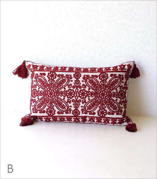 クッション 30×50cm クッションカバー ソファ 刺繍 おしゃれ 長方形