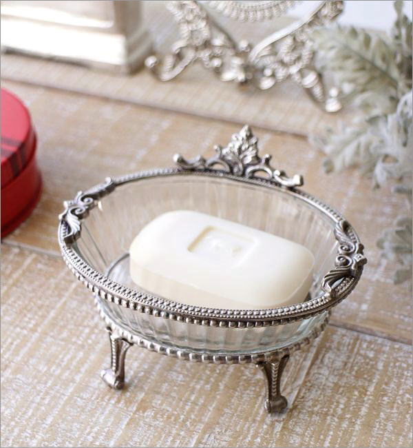 ソープディッシュ おしゃれ 真鍮 ガラス 石鹸トレー 石鹸置き 石けん皿