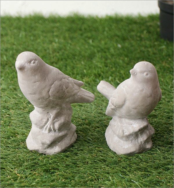 バード 鳥 置物 オブジェ おしゃれ かわいい ガーデン セメント 庭
