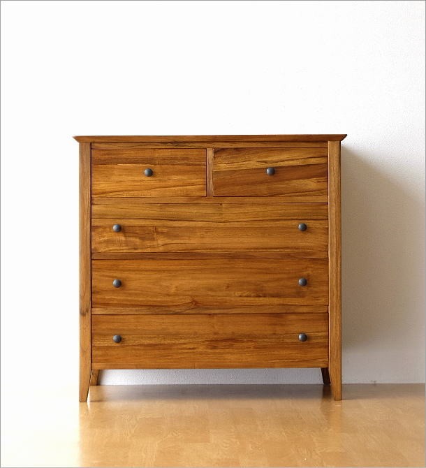 チェスト 木製 おしゃれ リビングチェスト 4段 天然木 無垢 収納家具