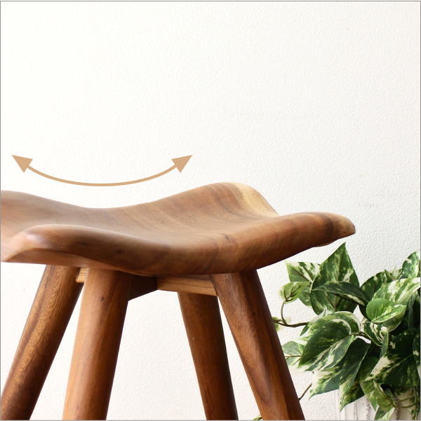 スツール 木製 おしゃれ 椅子 天然木 無垢 四角 角丸 ナチュラル 木目