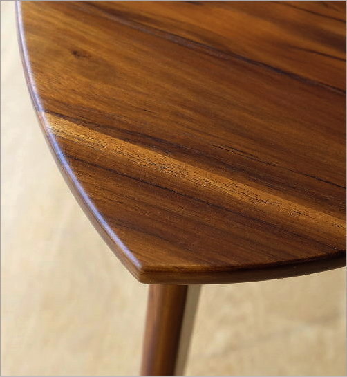 スツール テーブル 木製 天然木 無垢 おしゃれ 三角形 ウッド モダン