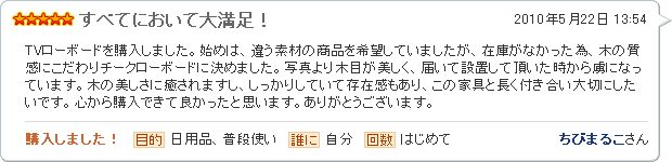 すべてにおいて大満足! | チークローボード80A