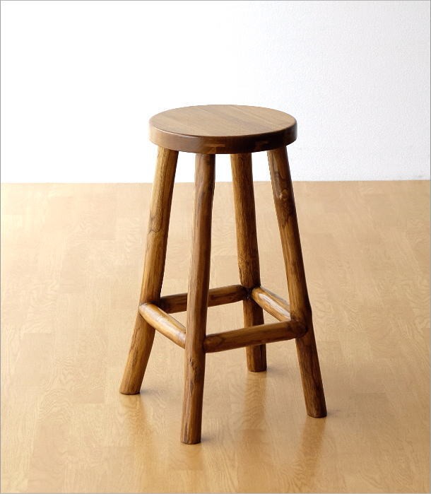 スツール 木製 丸椅子 おしゃれ 無垢 天然木 ハイスツール カウンター 