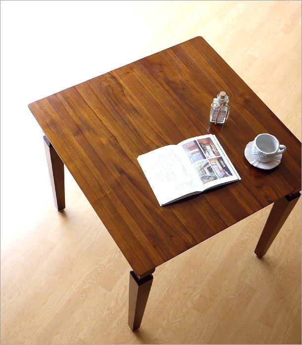 ダイニングテーブル 木製 天然木 無垢 80×80cm 正方形 コンパクト 2人