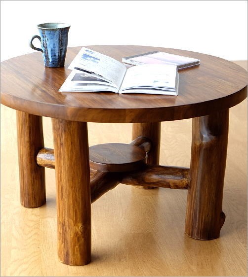 丸テーブル 60cm 無垢 ちゃぶ台 丸 木製 おしゃれ ローテーブル 座卓 