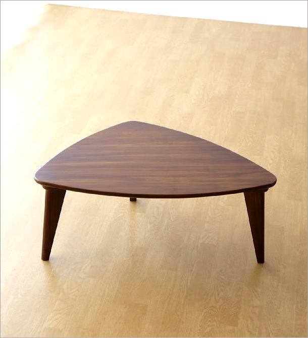 ローテーブル センターテーブル 木製 天然木 無垢材 おしゃれ 三角形