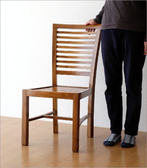 ダイニングチェア おしゃれ 木製 チーク 無垢 天然木 デスクチェア