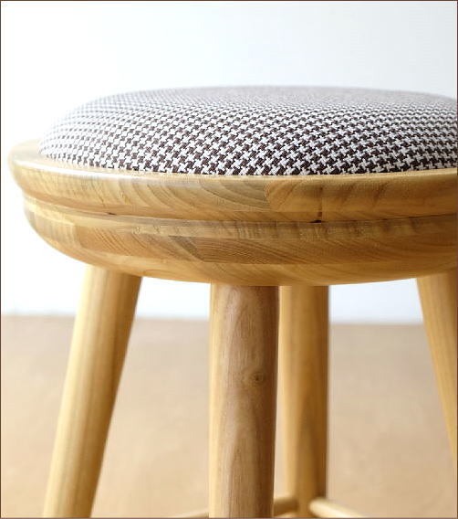 スツール 木製 丸椅子 おしゃれ クッション 玄関 キッチン 北欧
