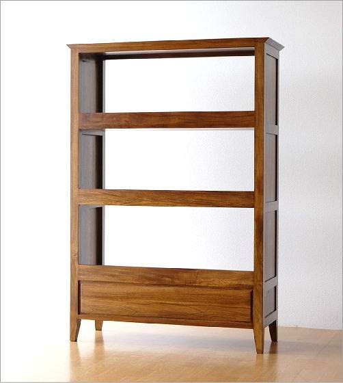 本棚 シェルフ ラック 書棚 おしゃれ 木製 天然木 無垢 A4 リビング