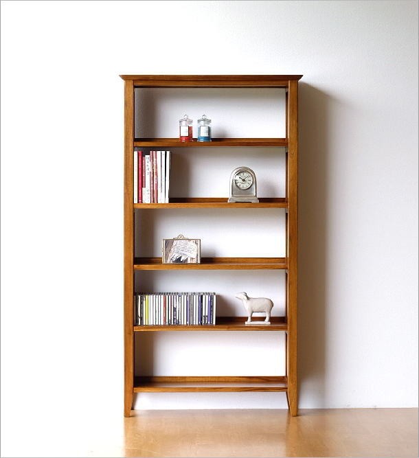 本棚 薄型 おしゃれ 書棚 ブックシェルフ CDラック 飾り棚 飾棚 木製