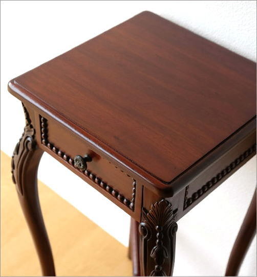 コンソールテーブル スリム 玄関 アンティーク 猫脚 引き出し おしゃれ