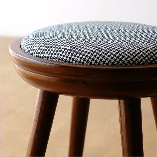 スツール 木製 丸椅子 おしゃれ クッション 玄関 キッチン 北欧