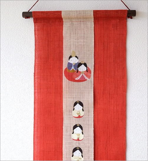 京都製高級美術織物 雛祭り掛軸 タペストリー 京都製高級美術織物 雛祭り掛軸 タペストリー 秀〆 季節の刺繍