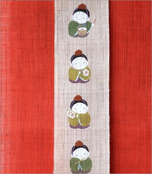 京都製高級美術織物 雛祭り掛軸 タペストリー タペストリー おしゃれ 和風 和モダン ひな祭り おひなさま お雛様