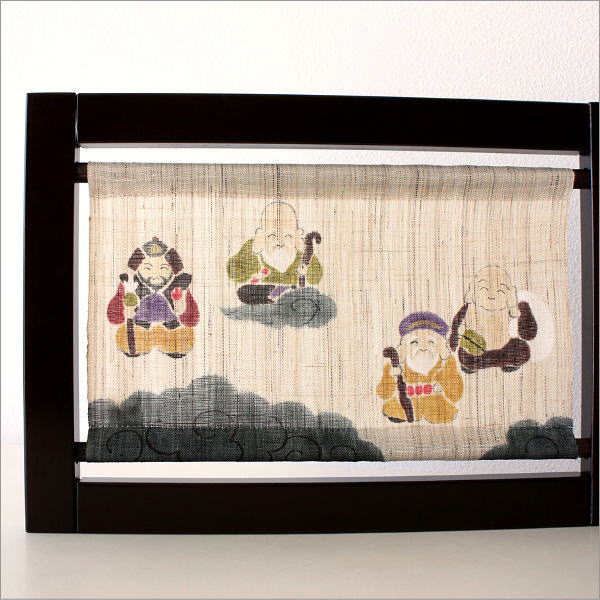 七福神 フレーム 置物 飾り 縁起物 正月 迎春 年中飾り 卓上 額縁 絵