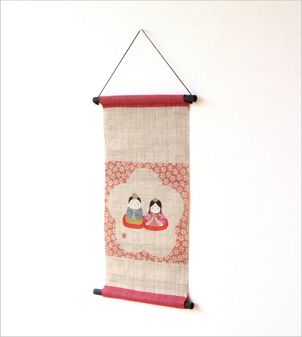雛人形 タペストリー 桃の節句 壁飾り ひな祭り お雛様 お内裏様