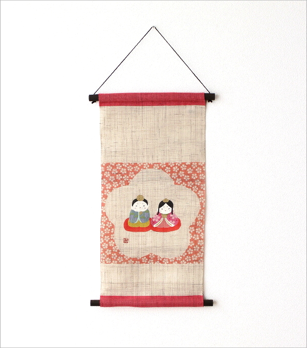 雛人形 タペストリー 桃の節句 壁飾り ひな祭り お雛様 お内裏様
