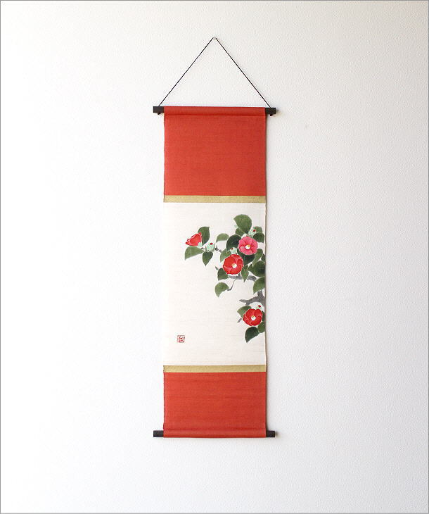 タペストリー おしゃれ 壁掛け 和風 麻 縦長 手描きタペストリー