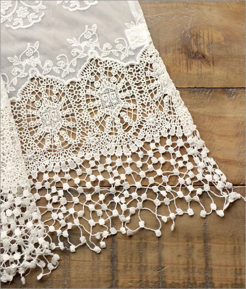 カフェカーテン レース おしゃれ 45cm丈 刺繍 トイレ 洗面所 キッチン