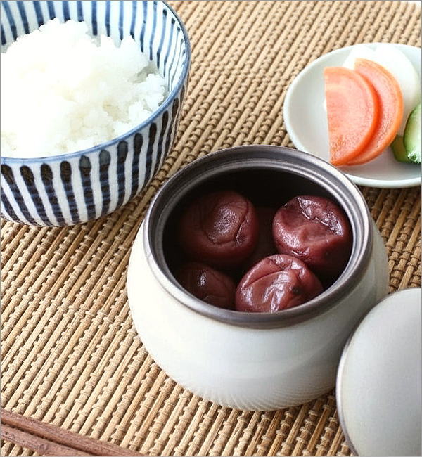 保存容器 陶器 蓋付き 萬古焼 日本製 キャニスター 梅干し入れ 漬物